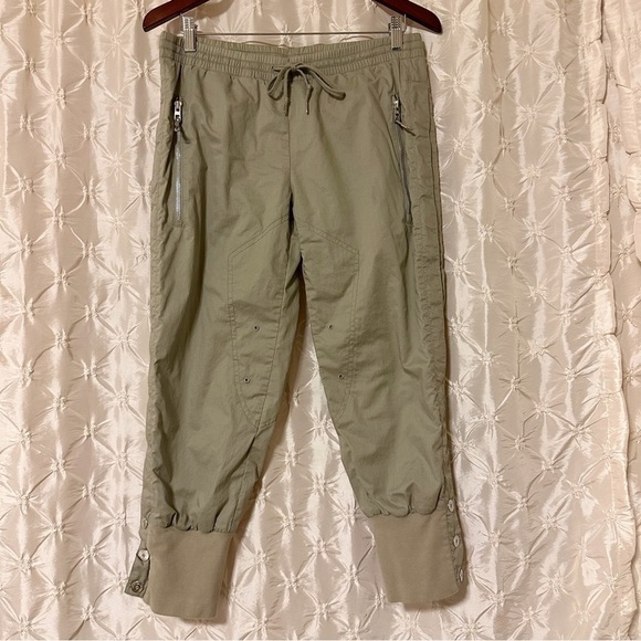 Stella McCartney x Adidas Khaki Tan Snap Up Cropped Pants - Picture 13 of 13